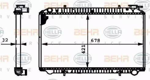 BEHR HELLA Service 8MK 376 712-731 - Radiateur, refroidissement du moteur cwaw.fr