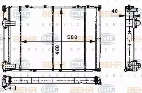 BEHR HELLA Service 8MK 376 717-371 - Radiateur, refroidissement du moteur cwaw.fr