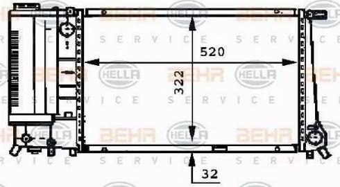 BEHR HELLA Service 8MK 376 717-214 - Radiateur, refroidissement du moteur cwaw.fr