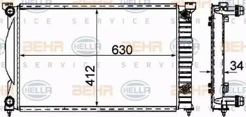 BEHR HELLA Service 8MK 376 781-061 - Radiateur, refroidissement du moteur cwaw.fr