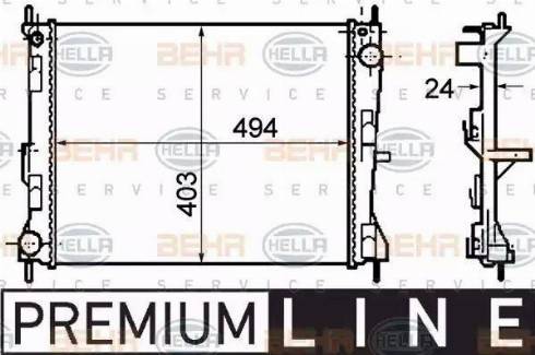 BEHR HELLA Service 8MK 376 781-161 - Radiateur, refroidissement du moteur cwaw.fr