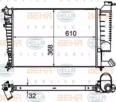 BEHR HELLA Service 8MK 376 735-291 - Radiateur, refroidissement du moteur cwaw.fr