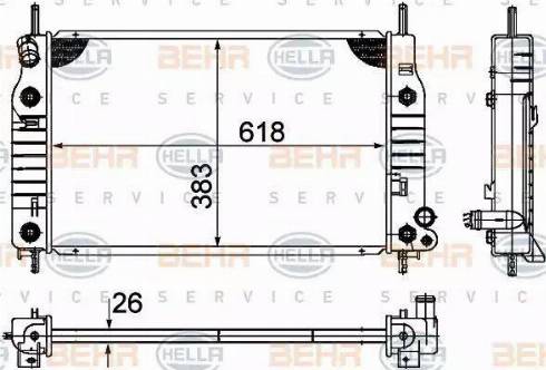 BEHR HELLA Service 8MK 376 724-541 - Radiateur, refroidissement du moteur cwaw.fr