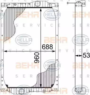 BEHR HELLA Service 8MK 376 726-461 - Radiateur, refroidissement du moteur cwaw.fr