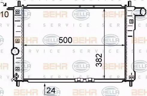 BEHR HELLA Service 8MK 376 726-501 - Radiateur, refroidissement du moteur cwaw.fr