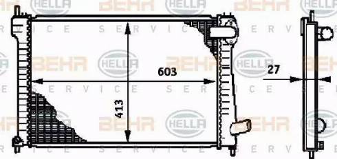 BEHR HELLA Service 8MK 376 720-151 - Radiateur, refroidissement du moteur cwaw.fr