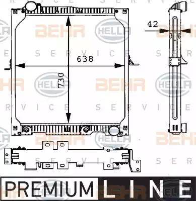 BEHR HELLA Service 8MK 376 721-141 - Radiateur, refroidissement du moteur cwaw.fr