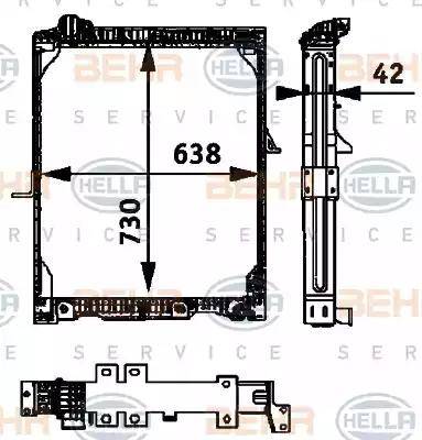 BEHR HELLA Service 8MK 376 721-161 - Radiateur, refroidissement du moteur cwaw.fr