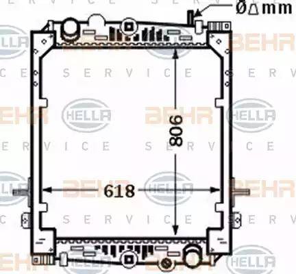 BEHR HELLA Service 8MK 376 774-341 - Radiateur, refroidissement du moteur cwaw.fr