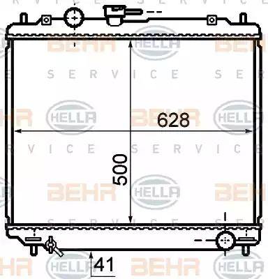 BEHR HELLA Service 8MK 376 770-151 - Radiateur, refroidissement du moteur cwaw.fr