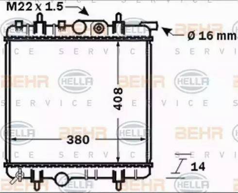 BEHR HELLA Service 8MK 376 771-481 - Radiateur, refroidissement du moteur cwaw.fr