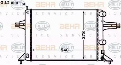 BEHR HELLA Service 8MK 376 771-121 - Radiateur, refroidissement du moteur cwaw.fr