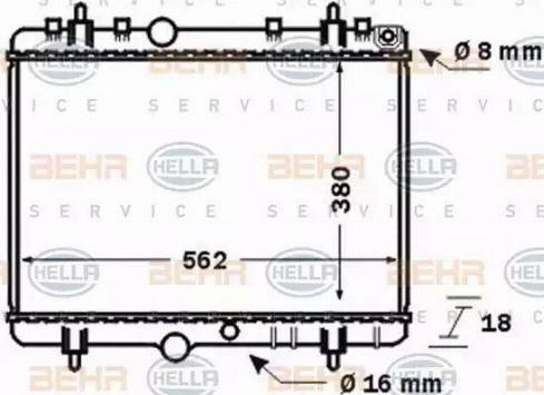 BEHR HELLA Service 8MK 376 771-391 - Radiateur, refroidissement du moteur cwaw.fr