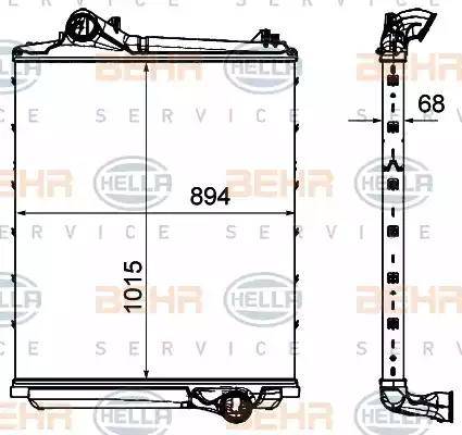 BEHR HELLA Service 8ML 376 906-371 - Intercooler, échangeur cwaw.fr