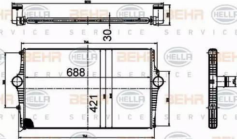 BEHR HELLA Service 8ML 376 988-514 - Intercooler, échangeur cwaw.fr