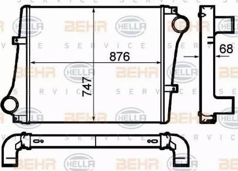 BEHR HELLA Service 8ML 376 792-041 - Intercooler, échangeur cwaw.fr