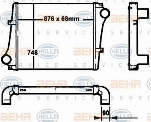 BEHR HELLA Service 8ML 376 760-451 - Intercooler, échangeur cwaw.fr