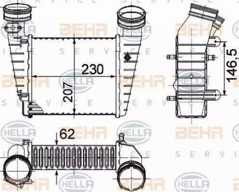 BEHR HELLA Service 8ML 376 776-611 - Intercooler, échangeur cwaw.fr