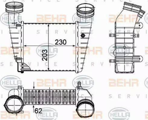 BEHR HELLA Service 8ML 376 776-634 - Intercooler, échangeur cwaw.fr