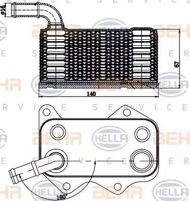 BEHR HELLA Service 8MO 376 783-771 - Radiateur d'huile cwaw.fr