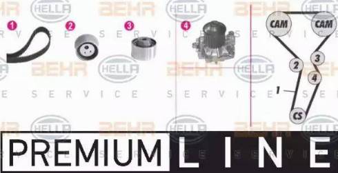 BEHR HELLA Service 8MP 376 809-801 - Pompe à eau + kit de courroie de distribution cwaw.fr