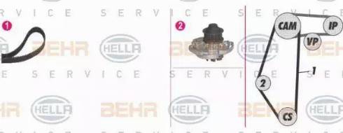 BEHR HELLA Service 8MP 376 804-891 - Pompe à eau + kit de courroie de distribution cwaw.fr