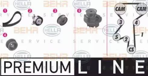 BEHR HELLA Service 8MP 376 804-861 - Pompe à eau + kit de courroie de distribution cwaw.fr