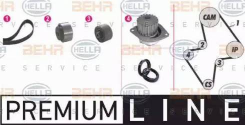 BEHR HELLA Service 8MP 376 805-811 - Pompe à eau + kit de courroie de distribution cwaw.fr