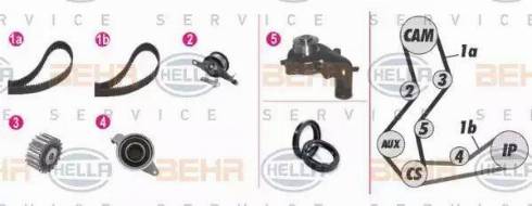 BEHR HELLA Service 8MP 376 806-801 - Pompe à eau + kit de courroie de distribution cwaw.fr