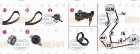 BEHR HELLA Service 8MP 376 806-811 - Pompe à eau + kit de courroie de distribution cwaw.fr