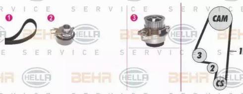 BEHR HELLA Service 8MP 376 800-891 - Pompe à eau + kit de courroie de distribution cwaw.fr