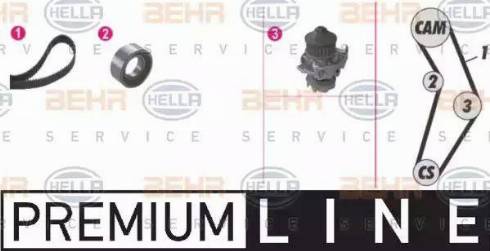 BEHR HELLA Service 8MP 376 800-861 - Pompe à eau + kit de courroie de distribution cwaw.fr