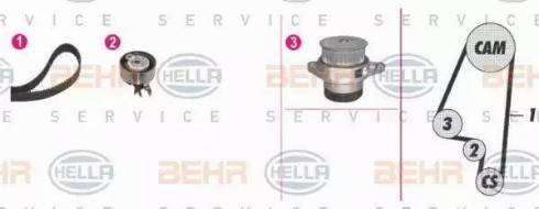 BEHR HELLA Service 8MP 376 801-891 - Pompe à eau + kit de courroie de distribution cwaw.fr