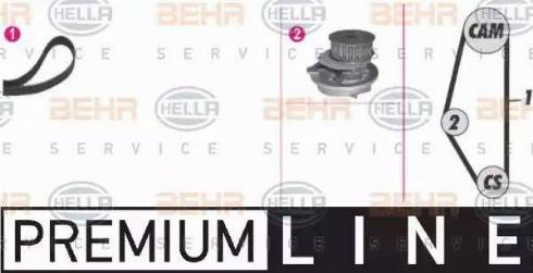 BEHR HELLA Service 8MP 376 801-851 - Pompe à eau + kit de courroie de distribution cwaw.fr