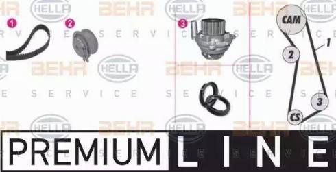 BEHR HELLA Service 8MP 376 801-801 - Pompe à eau + kit de courroie de distribution cwaw.fr