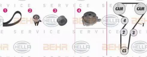 BEHR HELLA Service 8MP 376 803-831 - Pompe à eau + kit de courroie de distribution cwaw.fr