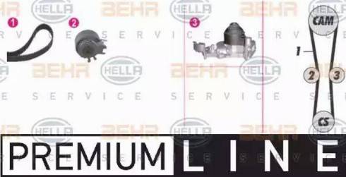 BEHR HELLA Service 8MP 376 802-851 - Pompe à eau + kit de courroie de distribution cwaw.fr