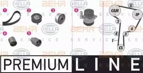 BEHR HELLA Service 8MP 376 802-881 - Pompe à eau + kit de courroie de distribution cwaw.fr