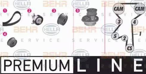 BEHR HELLA Service 8MP 376 802-871 - Pompe à eau + kit de courroie de distribution cwaw.fr