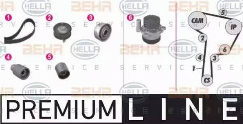 BEHR HELLA Service 8MP 376 807-811 - Pompe à eau + kit de courroie de distribution cwaw.fr