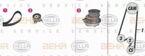 BEHR HELLA Service 8MP 376 807-881 - Pompe à eau + kit de courroie de distribution cwaw.fr