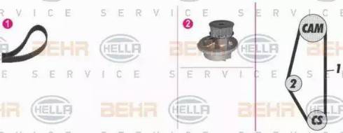 BEHR HELLA Service 8MP 376 814-891 - Pompe à eau + kit de courroie de distribution cwaw.fr