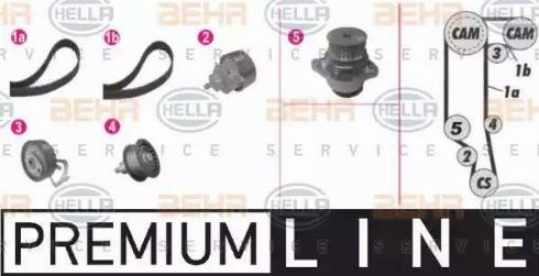 BEHR HELLA Service 8MP 376 814-851 - Pompe à eau + kit de courroie de distribution cwaw.fr