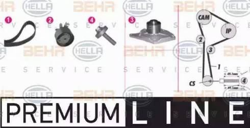 BEHR HELLA Service 8MP 376 814-821 - Pompe à eau + kit de courroie de distribution cwaw.fr