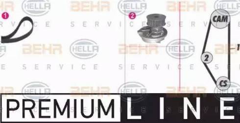 BEHR HELLA Service 8MP 376 815-801 - Pompe à eau + kit de courroie de distribution cwaw.fr