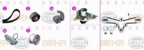 BEHR HELLA Service 8MP 376 816-841 - Pompe à eau + kit de courroie de distribution cwaw.fr