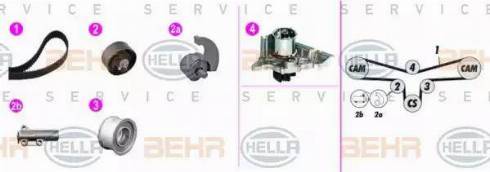 BEHR HELLA Service 8MP 376 816-851 - Pompe à eau + kit de courroie de distribution cwaw.fr