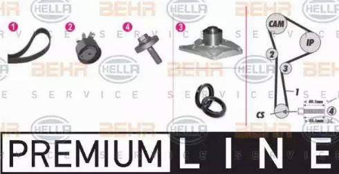 BEHR HELLA Service 8MP 376 810-851 - Pompe à eau + kit de courroie de distribution cwaw.fr