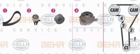 BEHR HELLA Service 8MP 376 810-801 - Pompe à eau + kit de courroie de distribution cwaw.fr