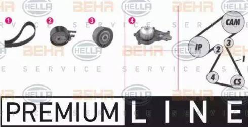 BEHR HELLA Service 8MP 376 811-861 - Pompe à eau + kit de courroie de distribution cwaw.fr